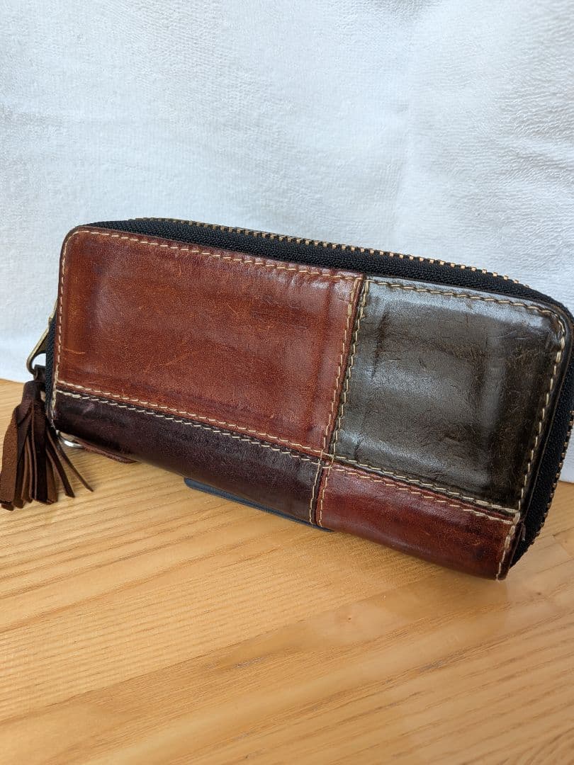 ryu長財布 ブラウン系 タッセル付き