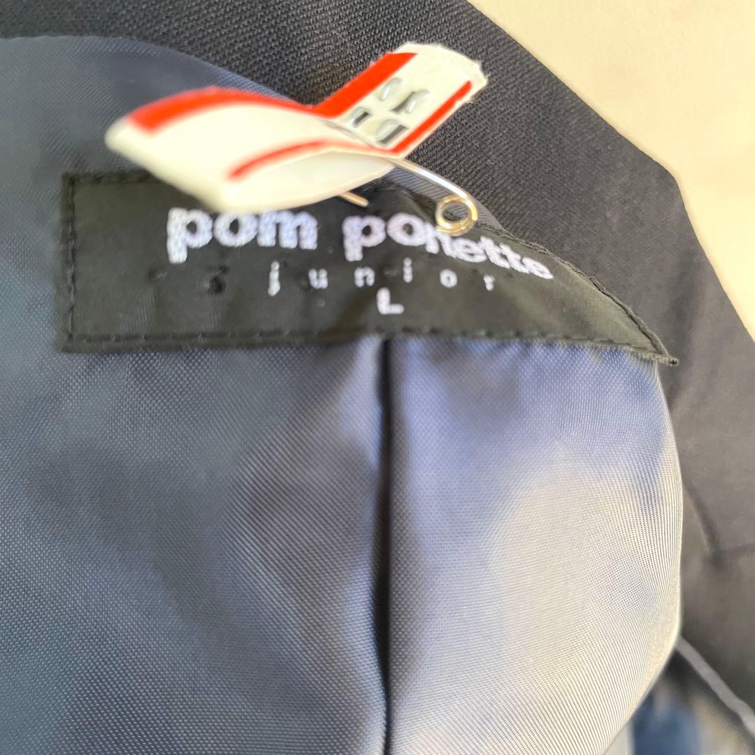 ポンポネットジュニア　卒服　160 ジャケット　スカート　リボン　ベスト　受験