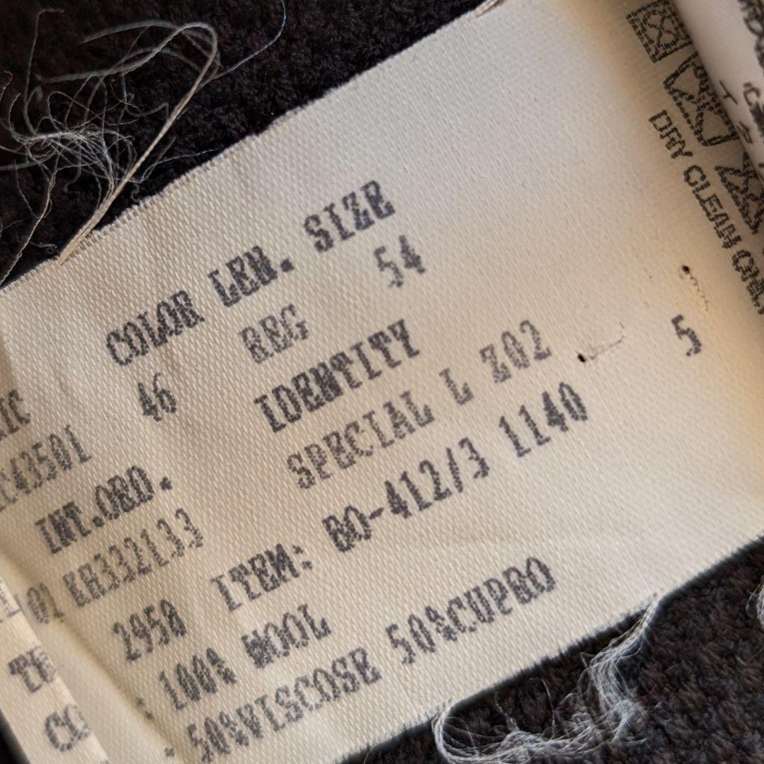 【大きいサイズ】LARDINI ジャケット ブラック ホップサック 54