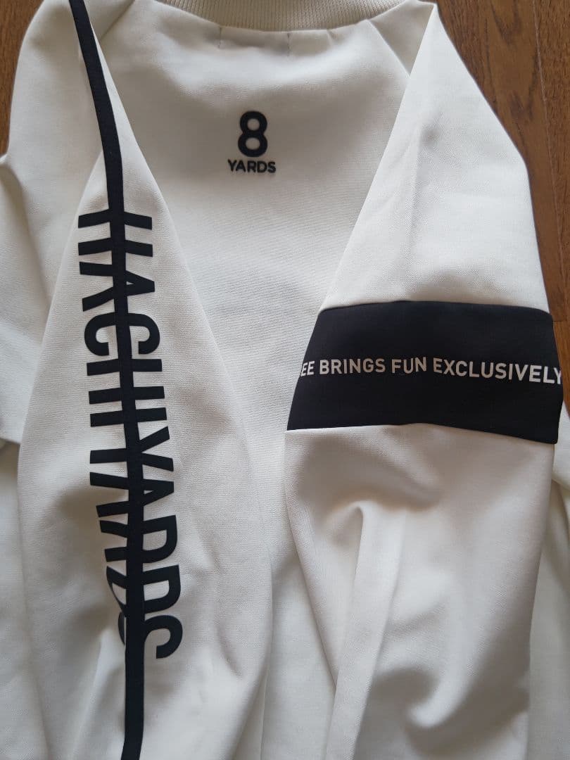 8YARDS ホワイト モック トレーナー ハチヤーズ サイズL 長袖