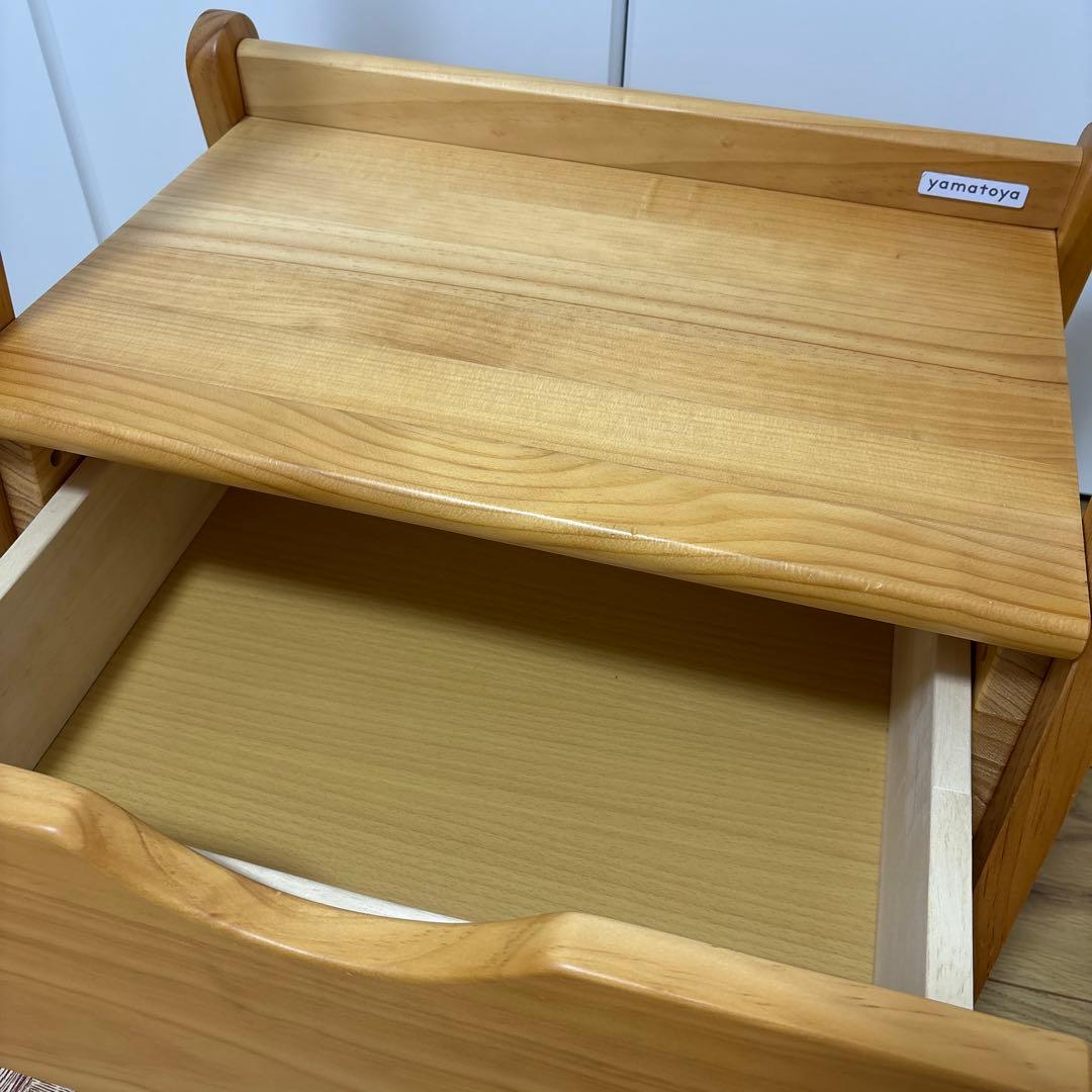 おはぎyamatoya ノスタ　木製ハンガーラック 引き出し付き