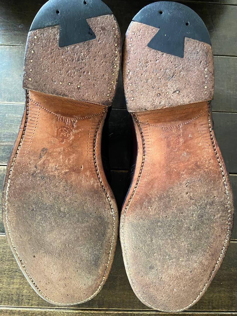 【SHIPS別注】Alden 994 コードバン サドル 6.5D バーガンディ