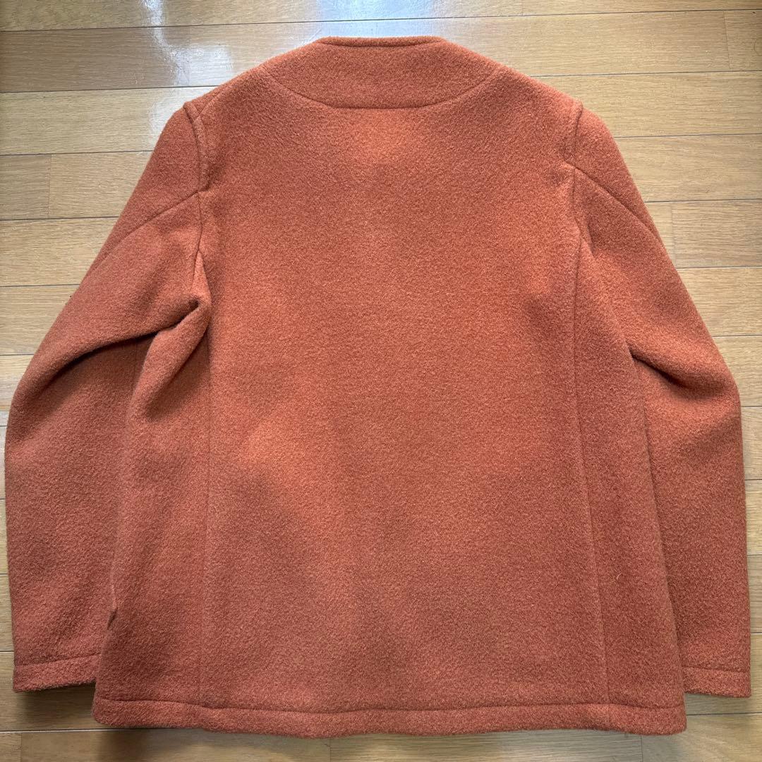 【2/22まで】DANTON ノーカラージャケット サイズ38 オレンジ