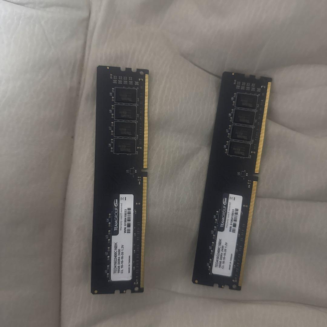 TEAM DDR4 16GB メモリ 2400MHz 2枚セット