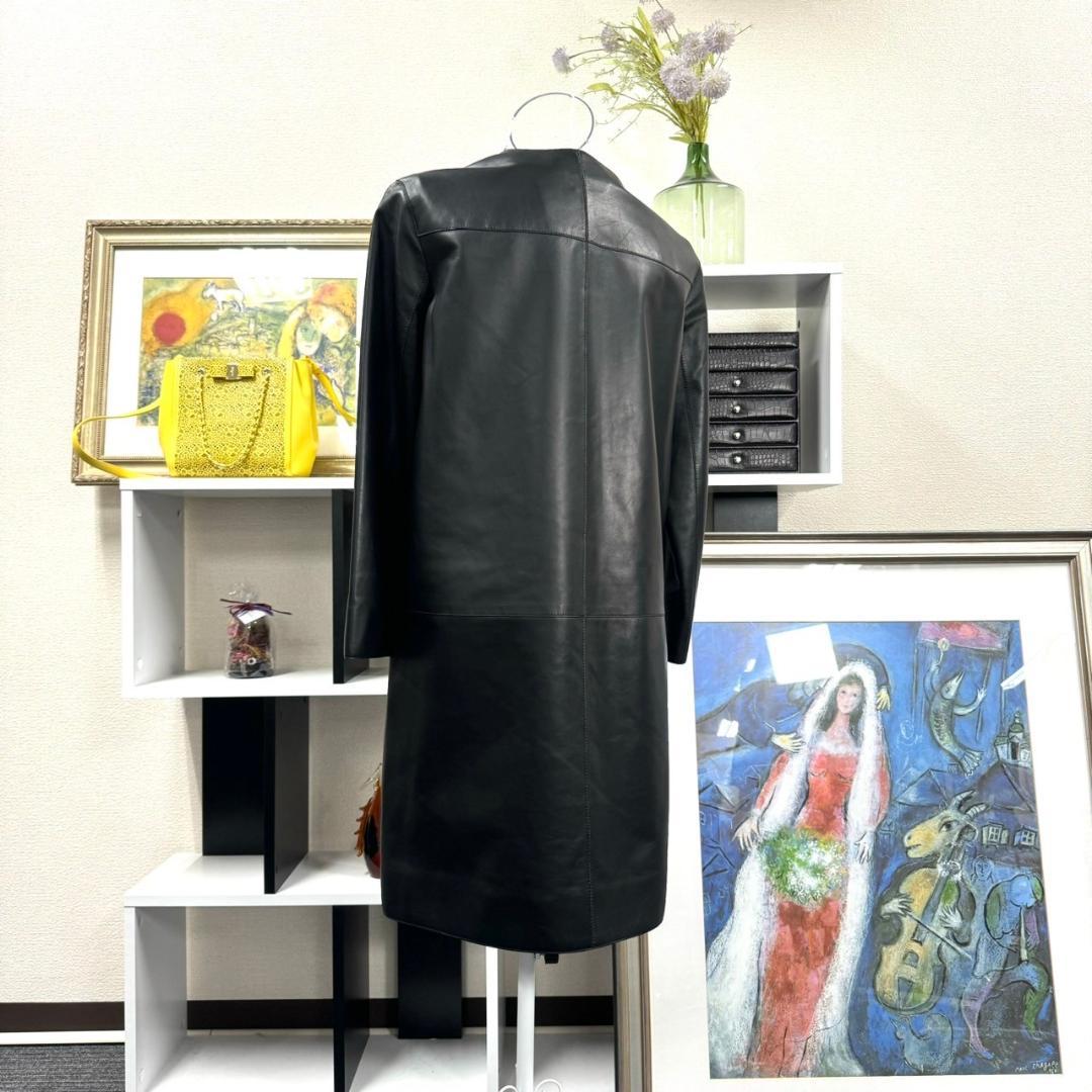 美品 HERMES シェーヌダンクル 34 レザーワンピース