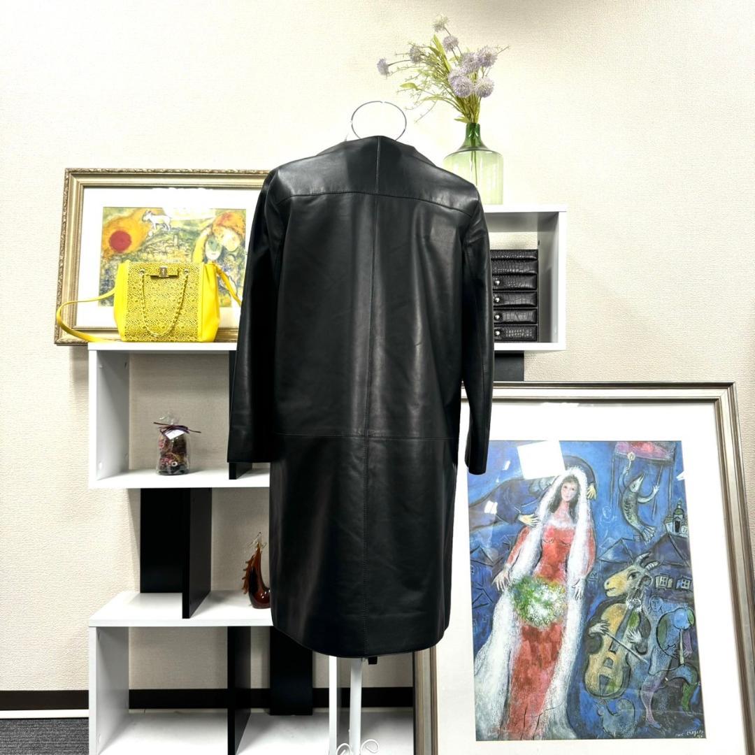 美品 HERMES シェーヌダンクル 34 レザーワンピース