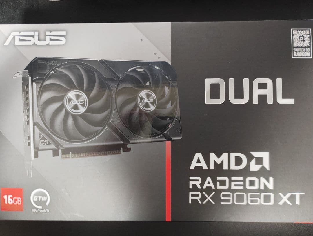 グラフィックボード・グラボ・ビデオカード ASUS Radeon RX9060XT 16GB DUAL