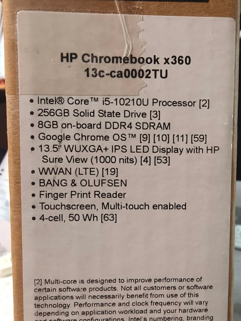 Chromebook本体 HP Chromebook X360 13C-ca0002TU LTE