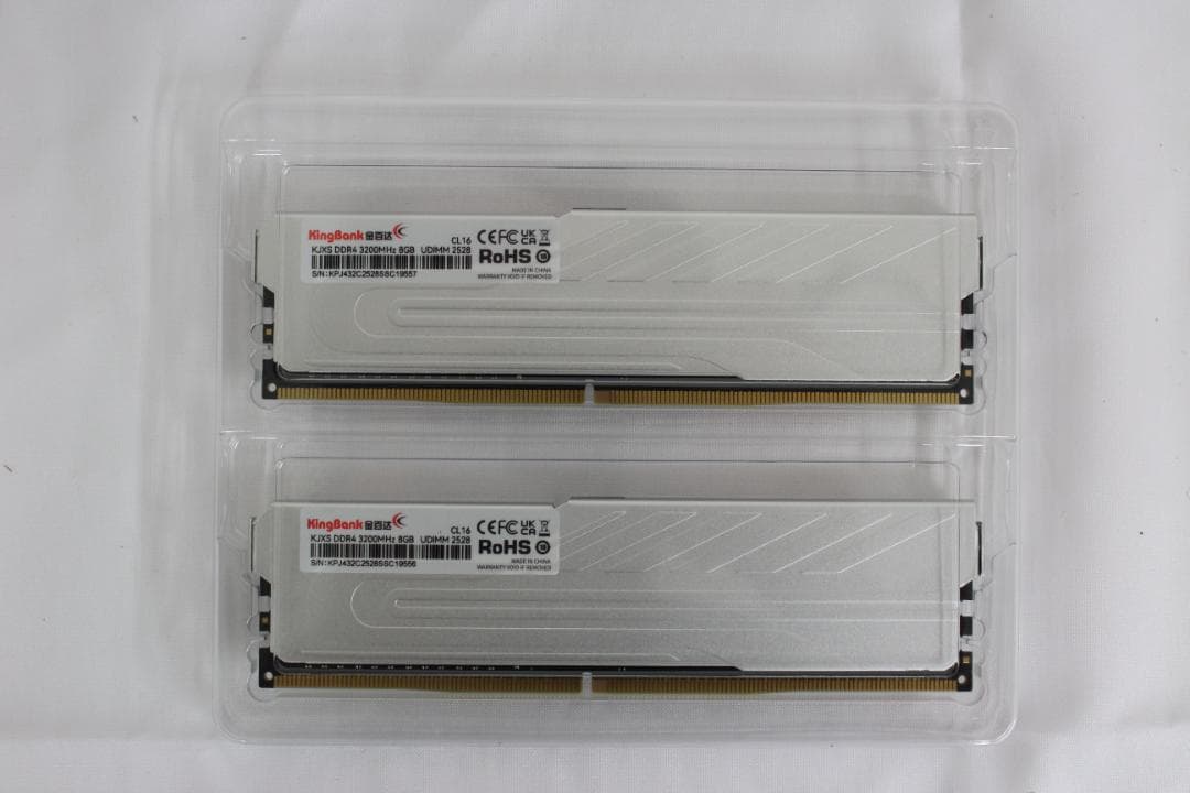 【新品】KingBank DDR4-3200 16GB（8GBx2）メモリー⓹