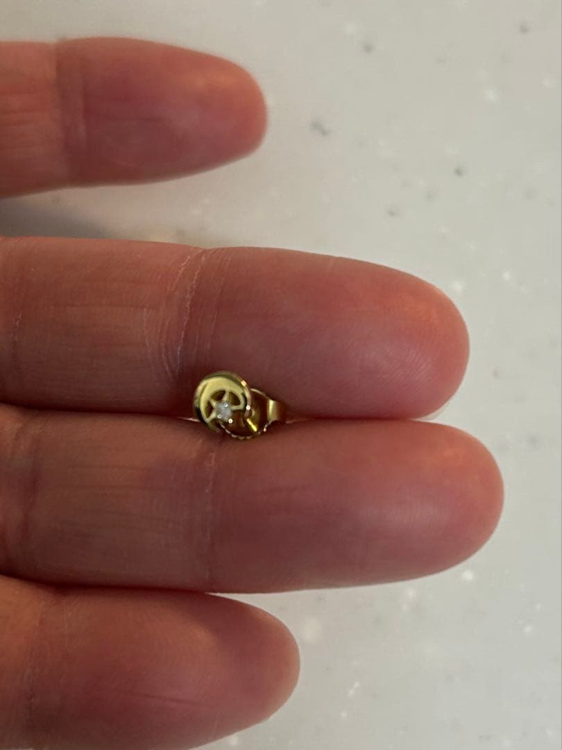 rescent Luna（クレセントルナ）18金シングルピアス　18k