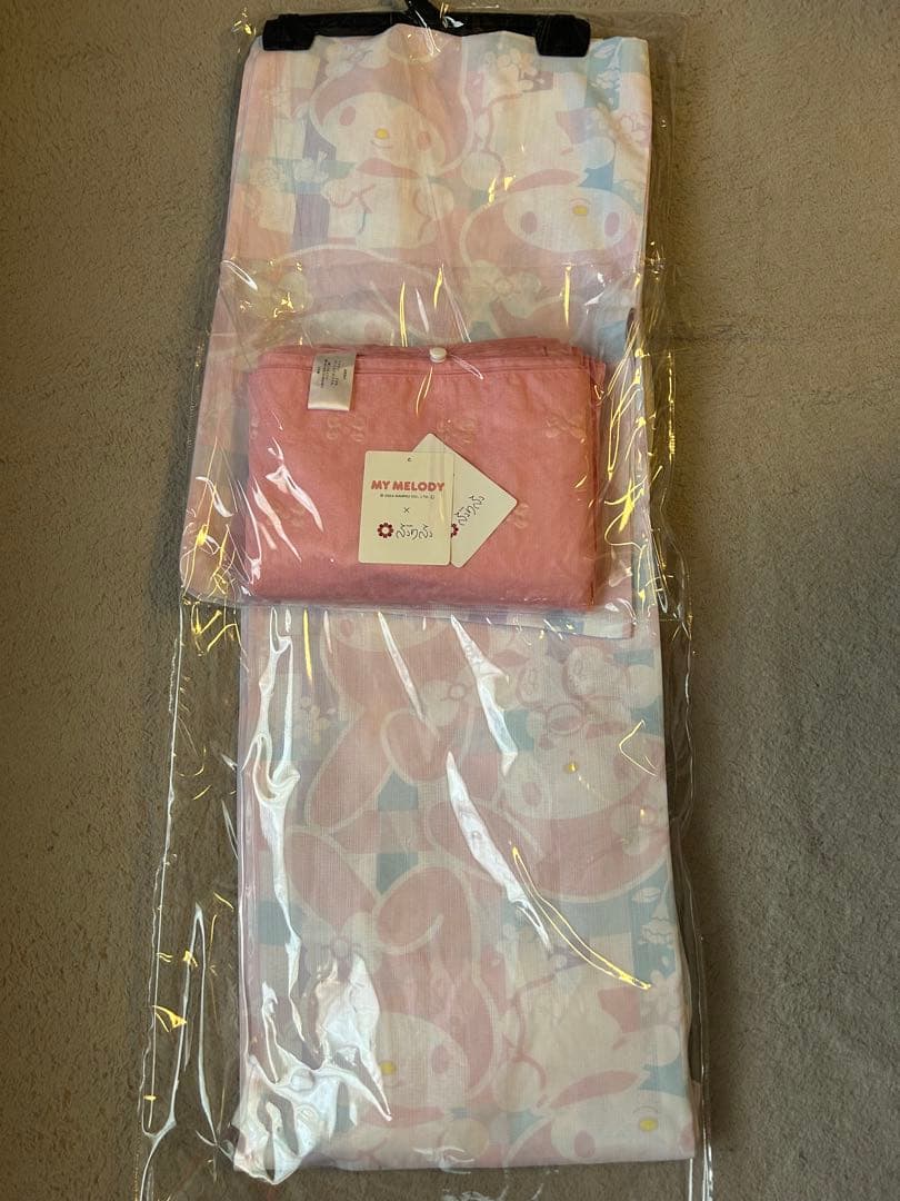 マイメロ　新品　ふりふ 浴衣、帯セットMY MELODY