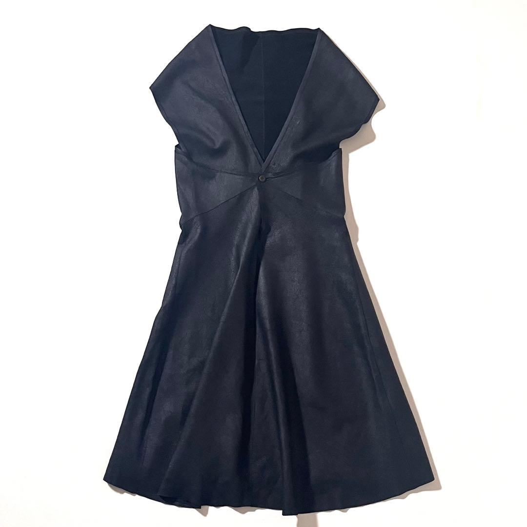 【美品】リックオウエンス　ラムレザー ワンピース　羊革　ブラック　黒　アーカイブ
