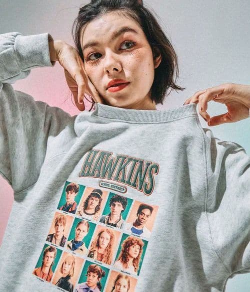 M STRANGER THINGS　アソートスウェットプルオーバー　オートミール