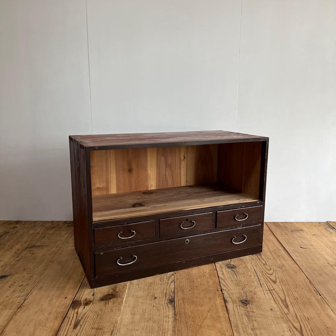 アンティーク チェスト 箪笥 ローボード テレビ台 昭和レトロ 無垢材 z833