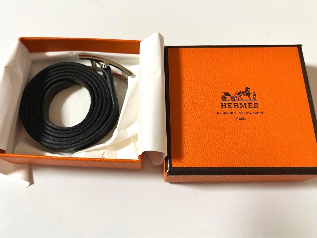 エルメス　アピ3 ロング　皮 バングル