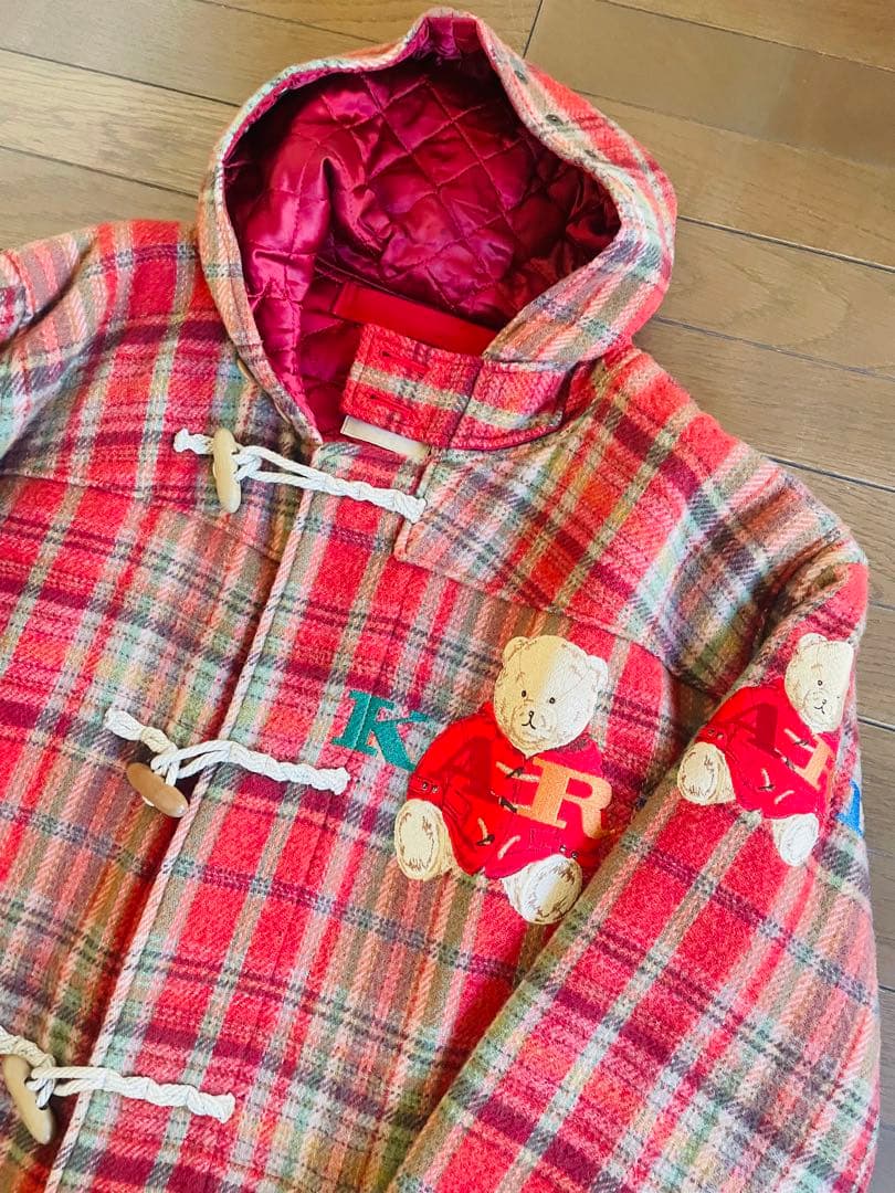 カールヘルム　ダッフル熊刺繍　ダッフルコート　ピンクハウス