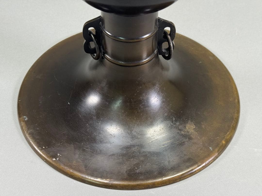 いけばな　池坊 唐銅花瓶 立花　花器　花瓶　華道具高さ:24.5cm