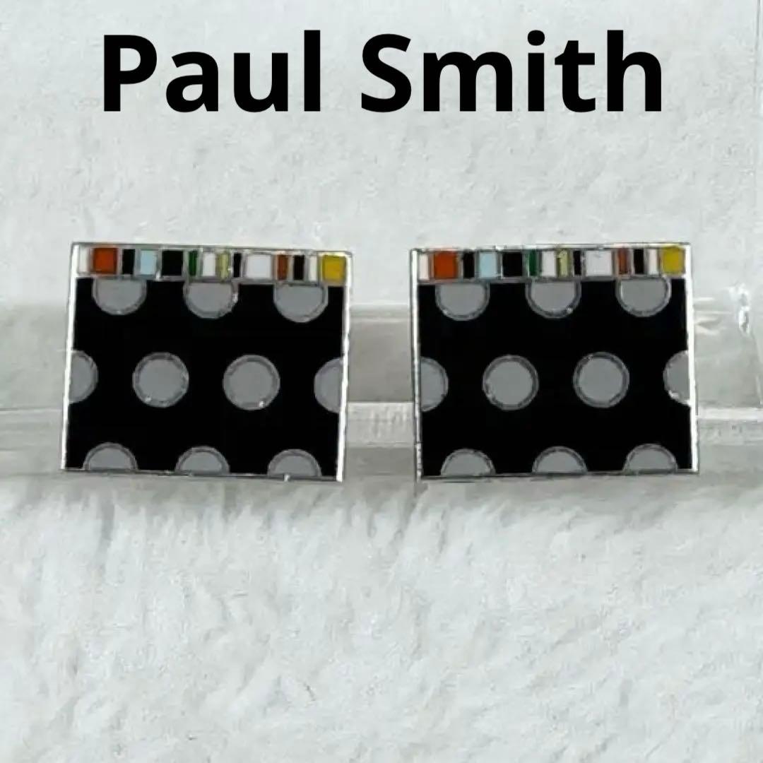 【美品】Paul Smith ポールスミス　カフス　黒　水玉