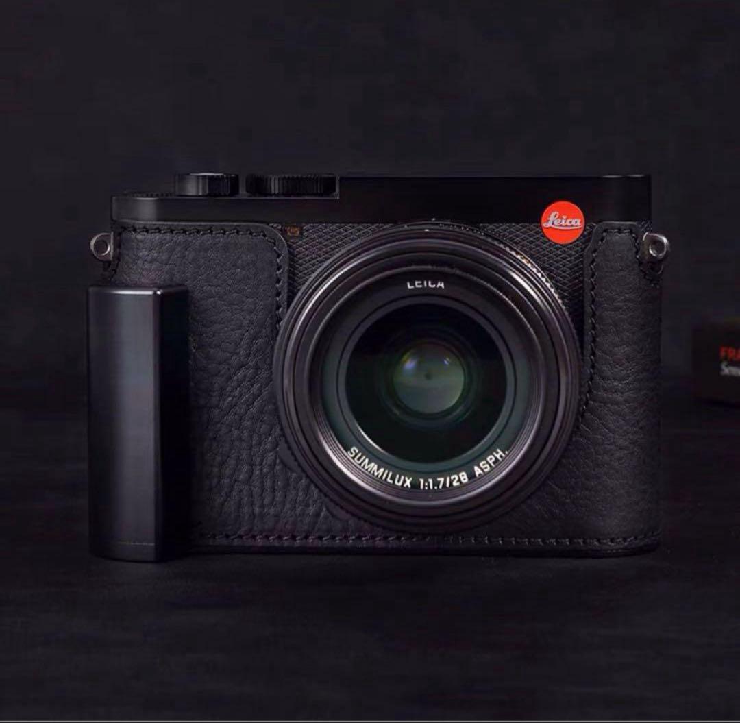 新品 本革 LEICA ライカ Q/QP用 カメラケース ブラック
