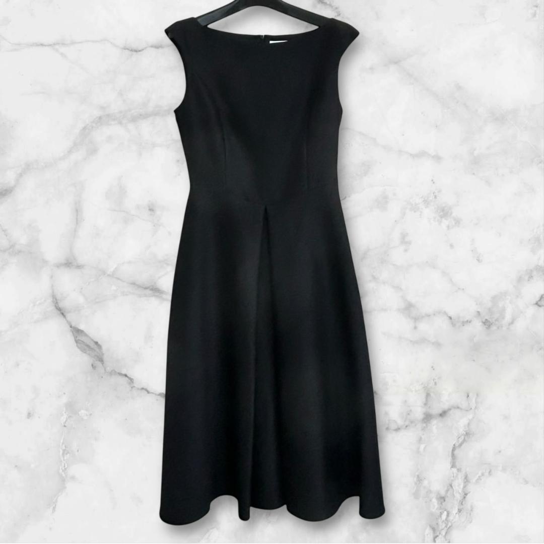 Rene　ルネ　ロングワンピース　Aライン　シルク混　ドレス　ブラック　36