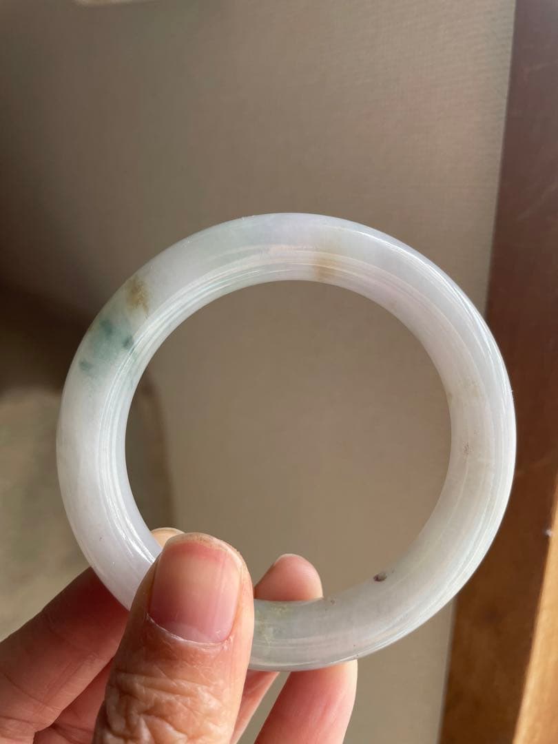 新入荷 ミャンマー 翡翠バングル 氷糯 55-57