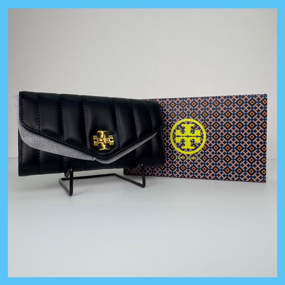 【箱付き】 Tory Burch キラ ターンロック 長財布 ブラック