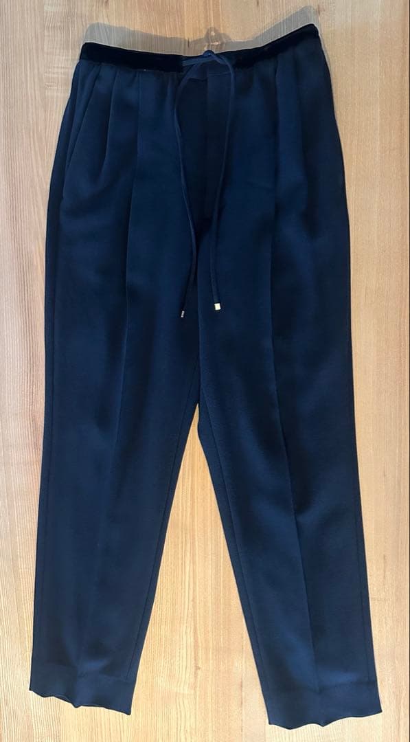 《DRAWER》ウールジョーゼットドロストパンツ　34