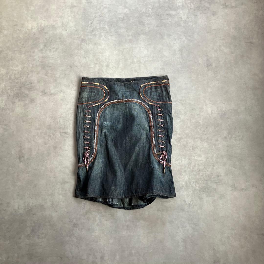 スカート 00s y2k archive just cavalli denim skirt