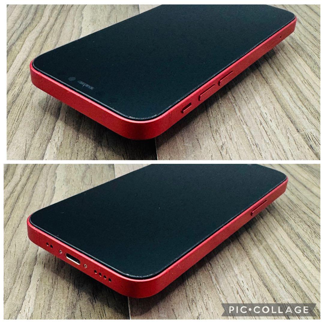 【美品】iPhone12mini レッド 128GB SIMフリー　新品液晶電池
