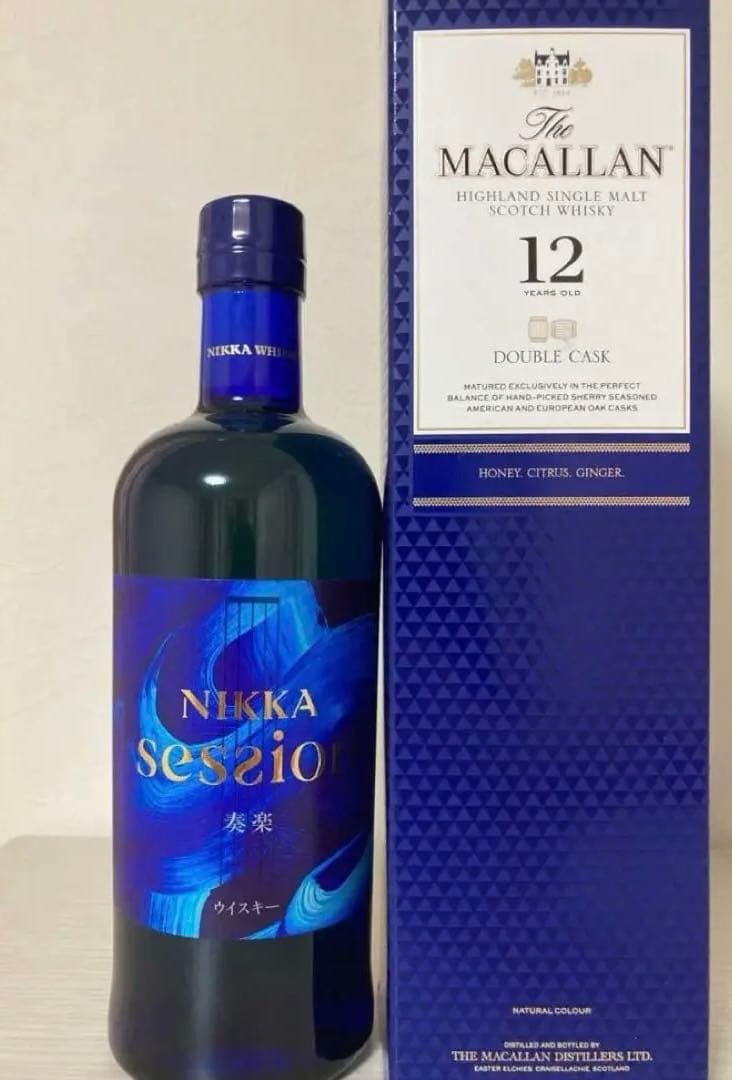 マッカラン　ダブルカスク12年 1本　　　　　ニッカセッション 1本