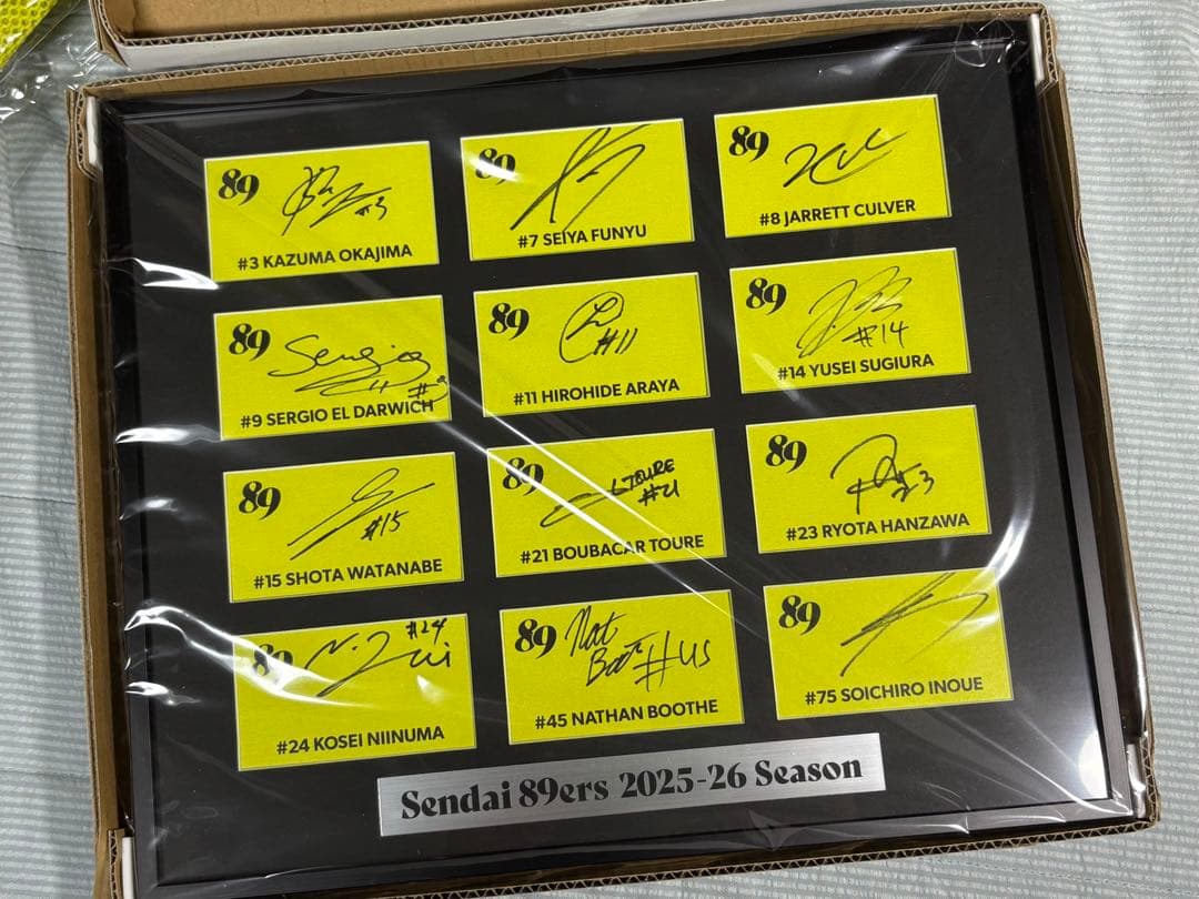 【値下げしました】仙台89ers 選手直筆サインカードパネル
