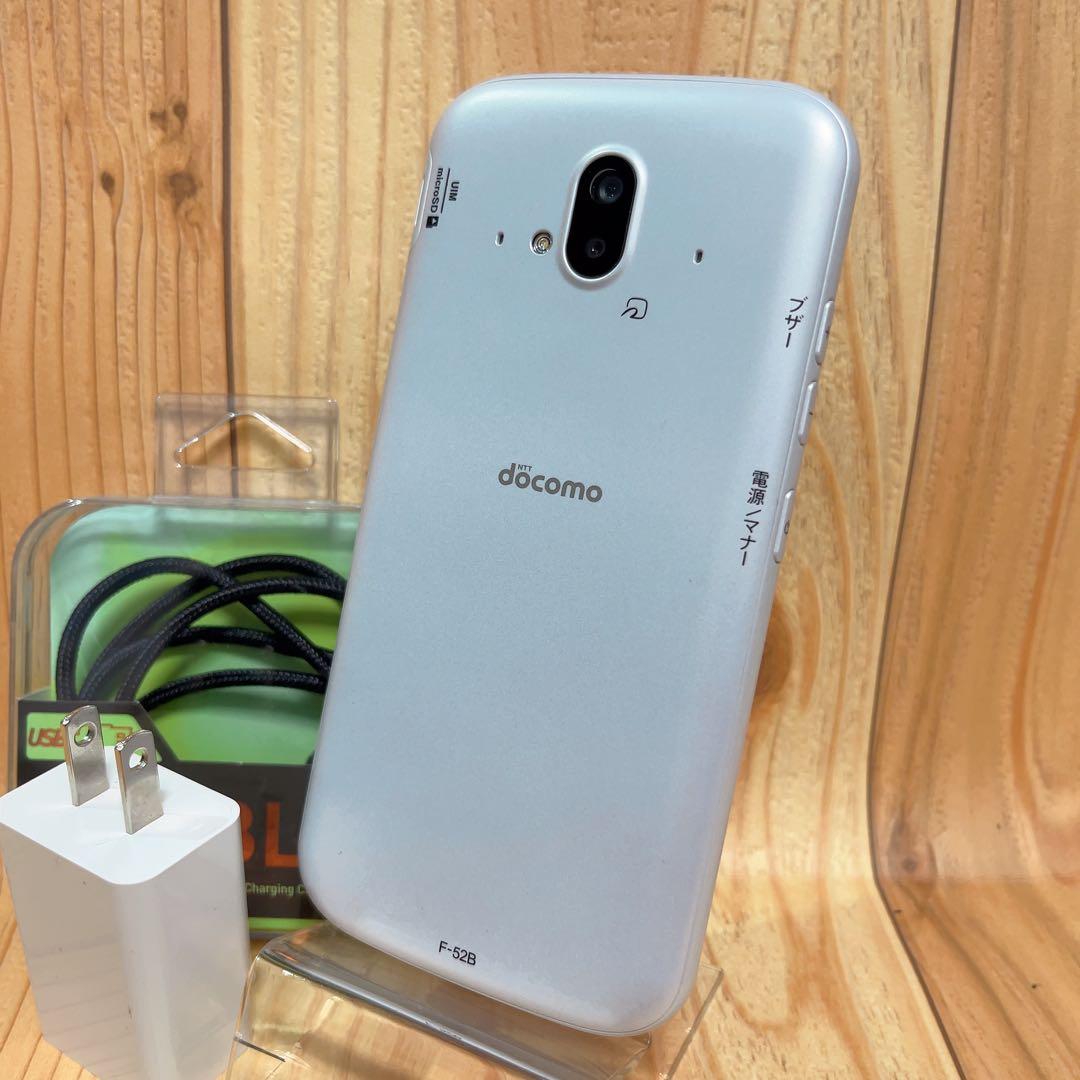 SIMフリー 本体 らくらくスマートフォン 64GB 414 ホワイト 電池良好