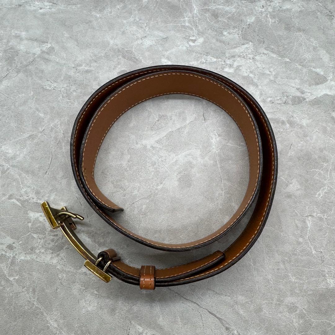 やや難あり　HERMES コンスタンスベルト ブラウン レザーベルト