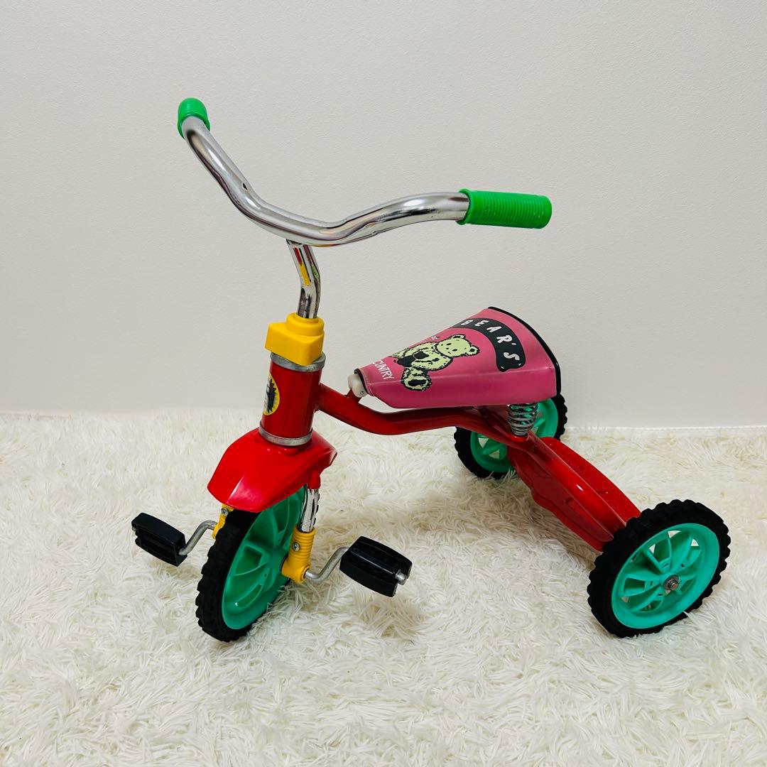 ♡昭和レトロ三輪車♡TSUBAME豆ダッシュ　ベアーズ　レッド 子ども くま
