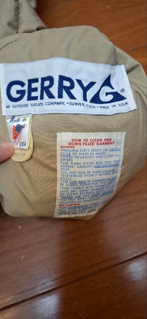 【リバーシブル】GERRY ダウンベスト M L ベージュ ブラウン ダウン