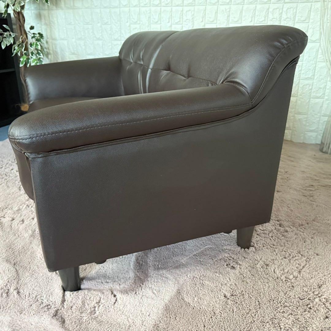 都内23区送料無料❗️ 2人掛けレザーソファ　ローソファ✨