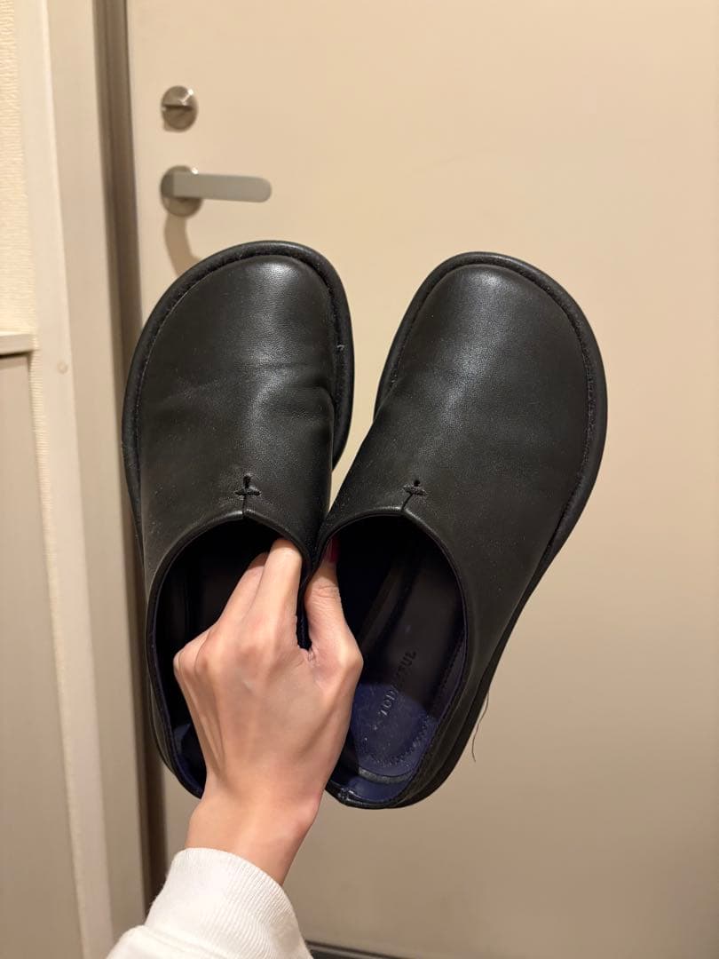 土日限定セール　トゥデイフル　 Slide Leather Shoes