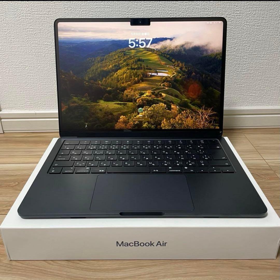 充放電23回／MacBook Air M2 8GB 512GB ミッドナイト