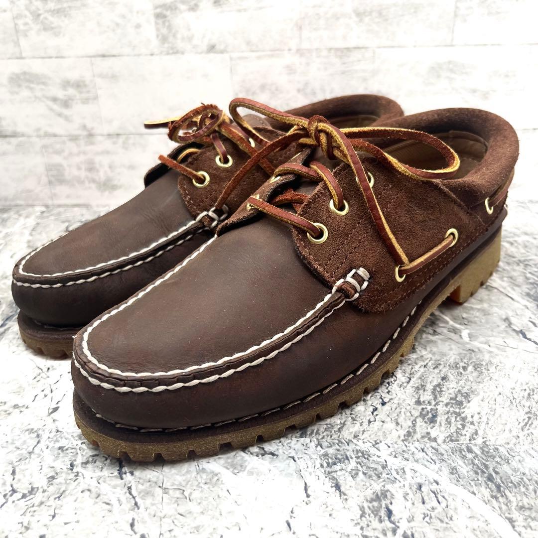 美品✨ ティンバーランド クラシックボード スリーアイ モカシン ブラウン 26