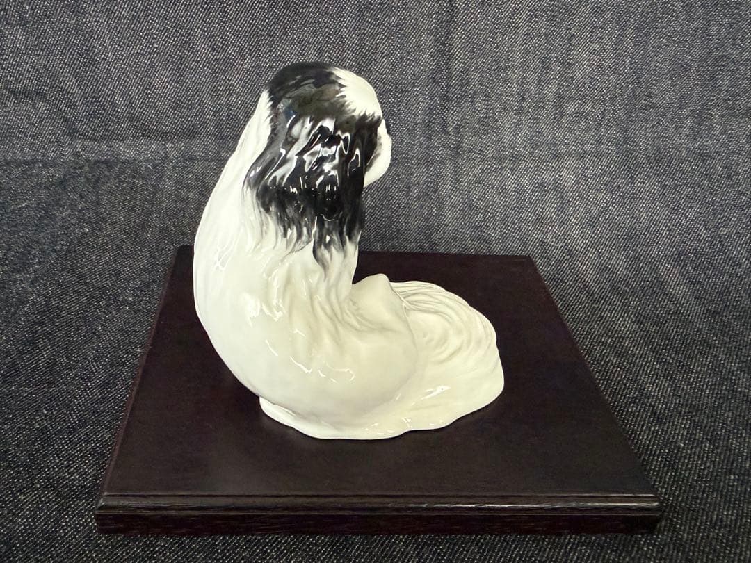 ノリタケ スタジオコレクション 狆 フィギュリン 陶器製の置物 犬 チン