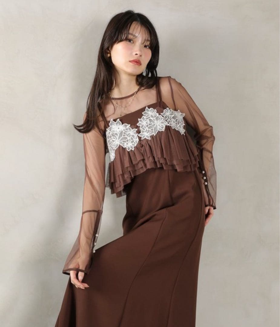 最終値下げ【美品】エンブロイダリーレース チュール