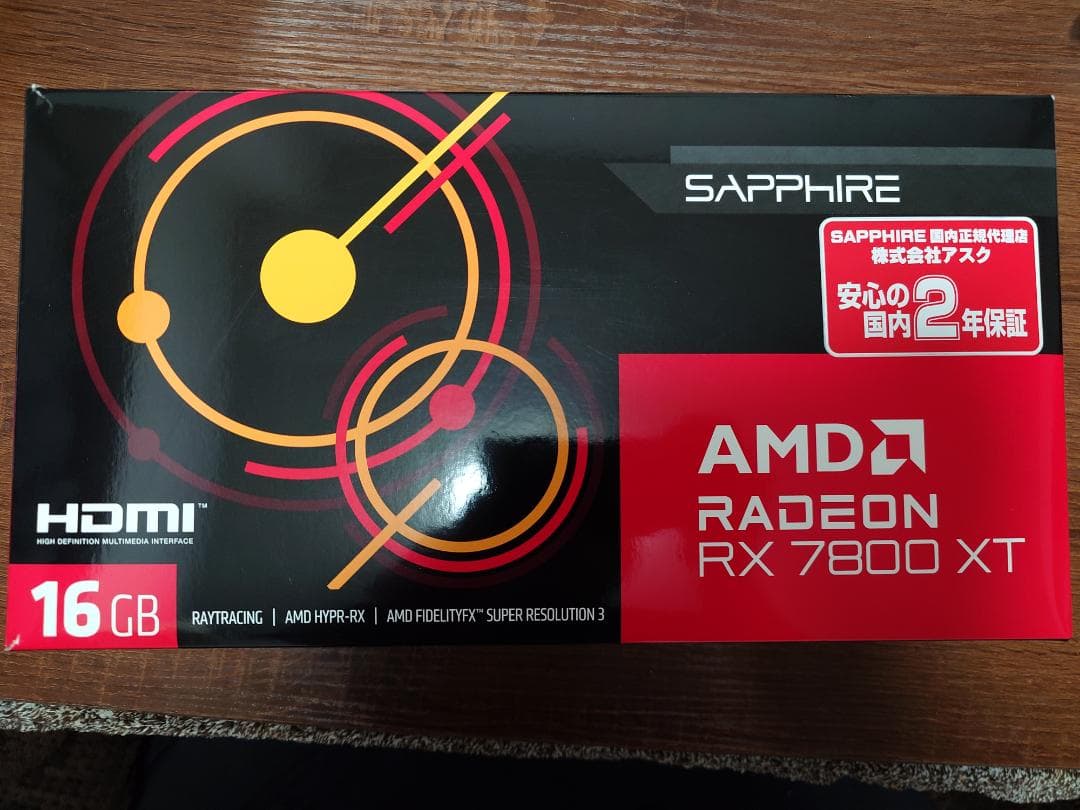 RX7800XT Sapphire リファレンスモデル GAMING 16GB