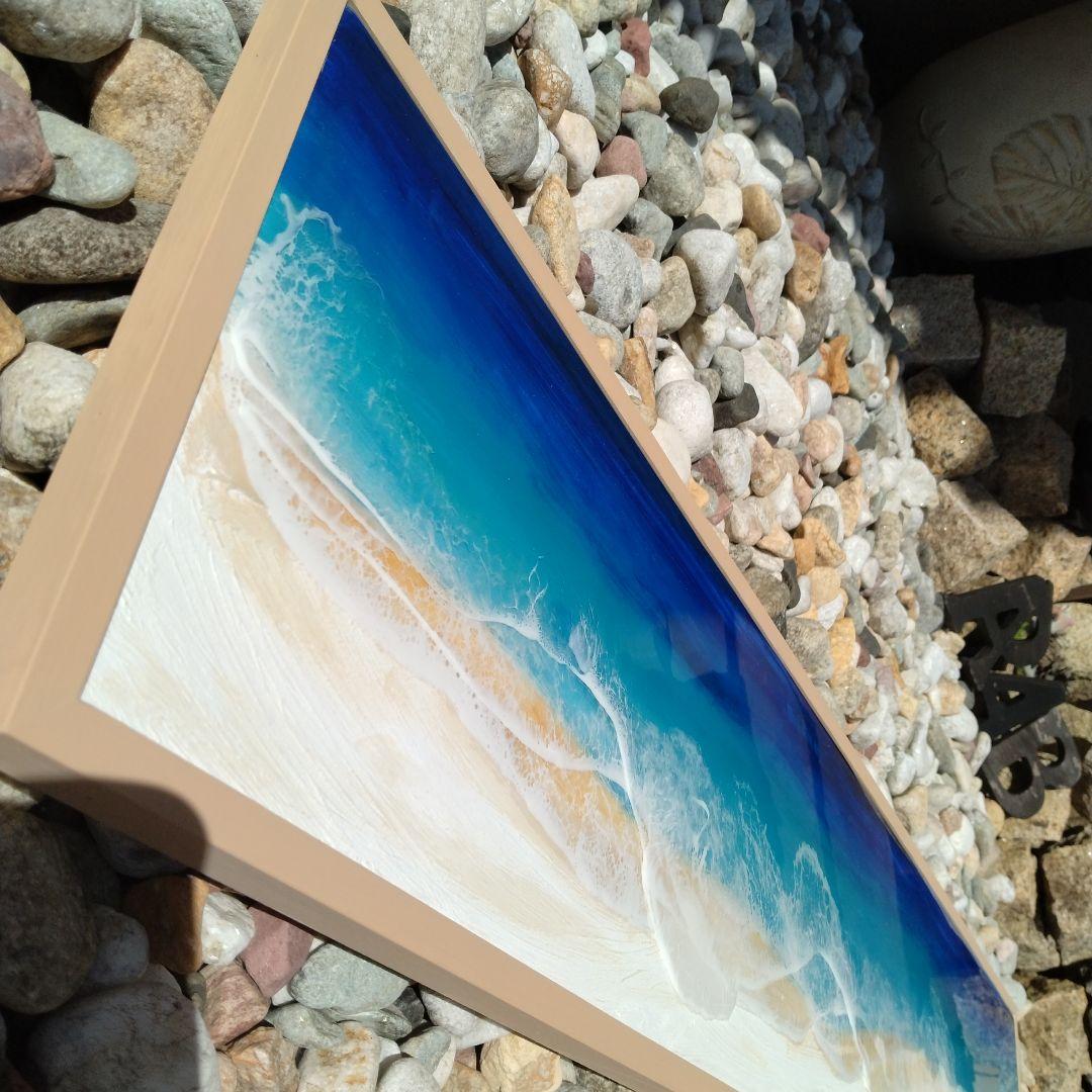 タ*オ様 ロングタイプ　オーシャンアート　インテリアパネル　波レジンアート