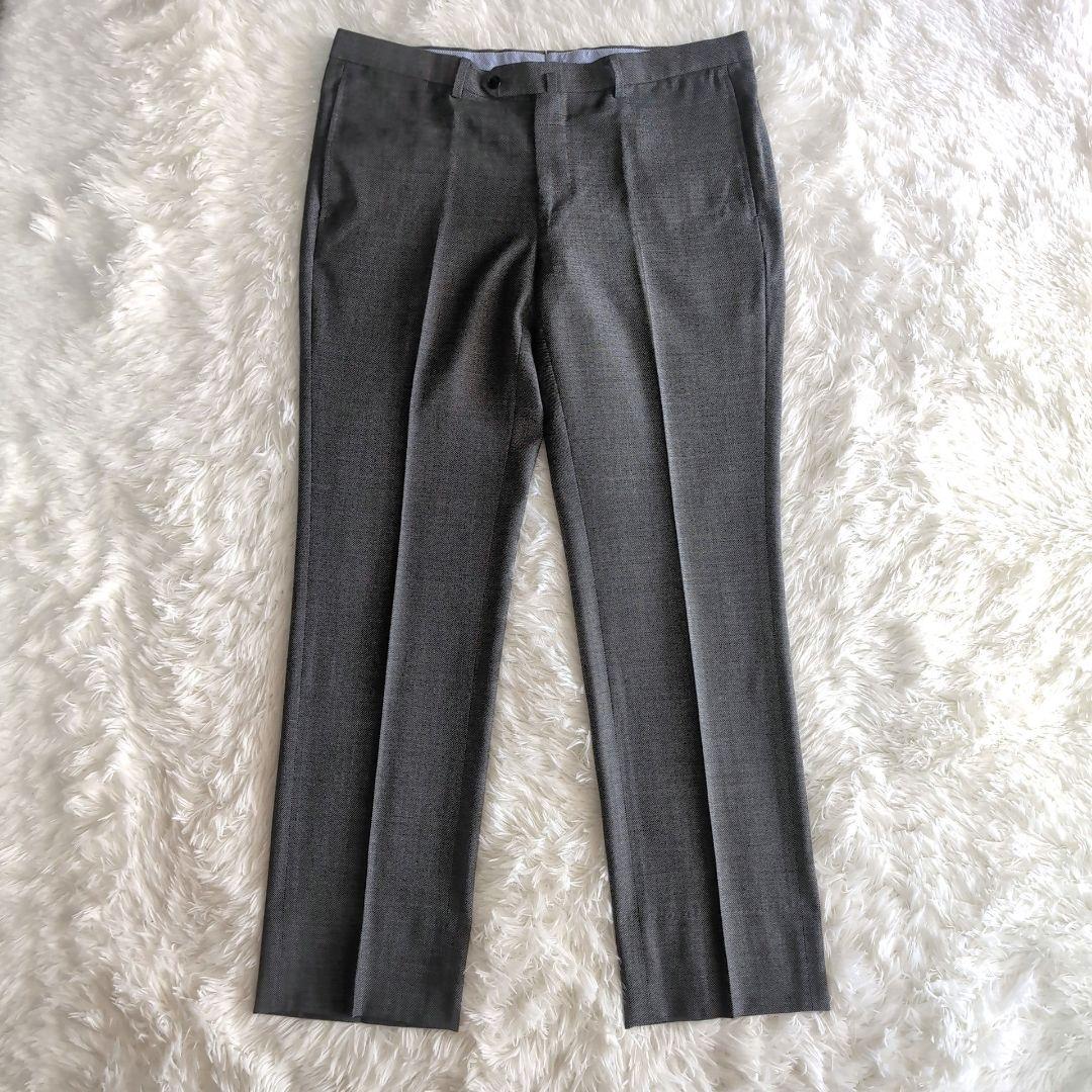 美品 スーツカンパニー REDA ホップサック スーツ スリーピース チャコール