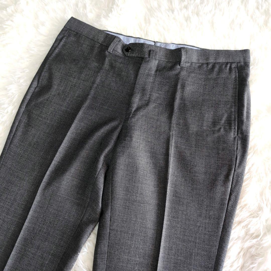 美品 スーツカンパニー REDA ホップサック スーツ スリーピース チャコール