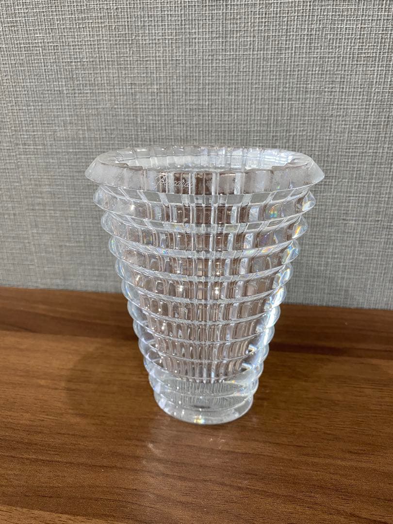 バカラ　クリスタルガラス 花瓶　アイベースS