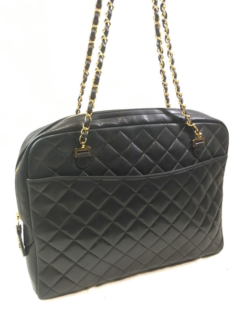 シャネル　ラムスキン　マトラセッセ　チェーン　ショルダーバッグ