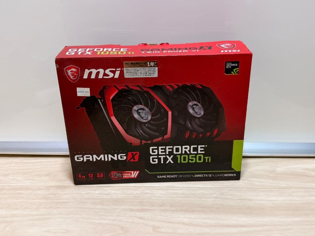MSI GeForce GTX 1050 Ti Gaming X 動作確認済み