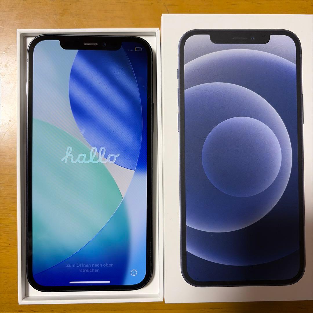 Apple iPhone 12 ブラック 本体 充電ケーブル付き