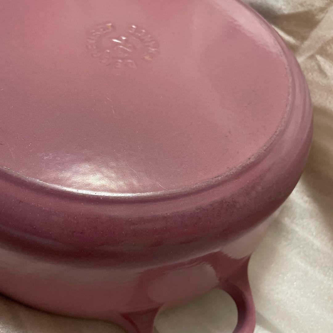 ルクルーゼ ココット ジャポネーズ 24cm モーヴピンク 中古品
